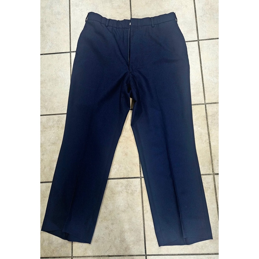 DSCP US Air Force Service Dress Trousers 35L Blue Wool Blend Military Pants33x28